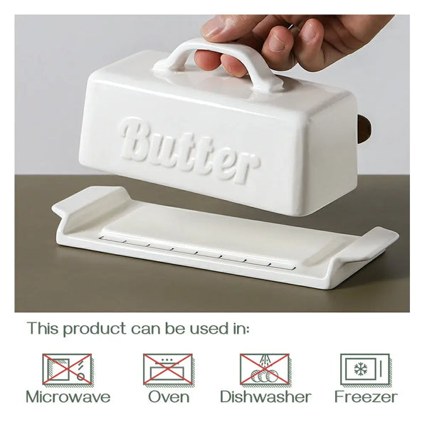 Butter Dish with Knife Holder