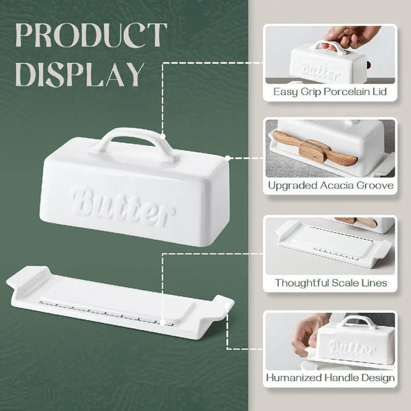 Butter Dish with Knife Holder