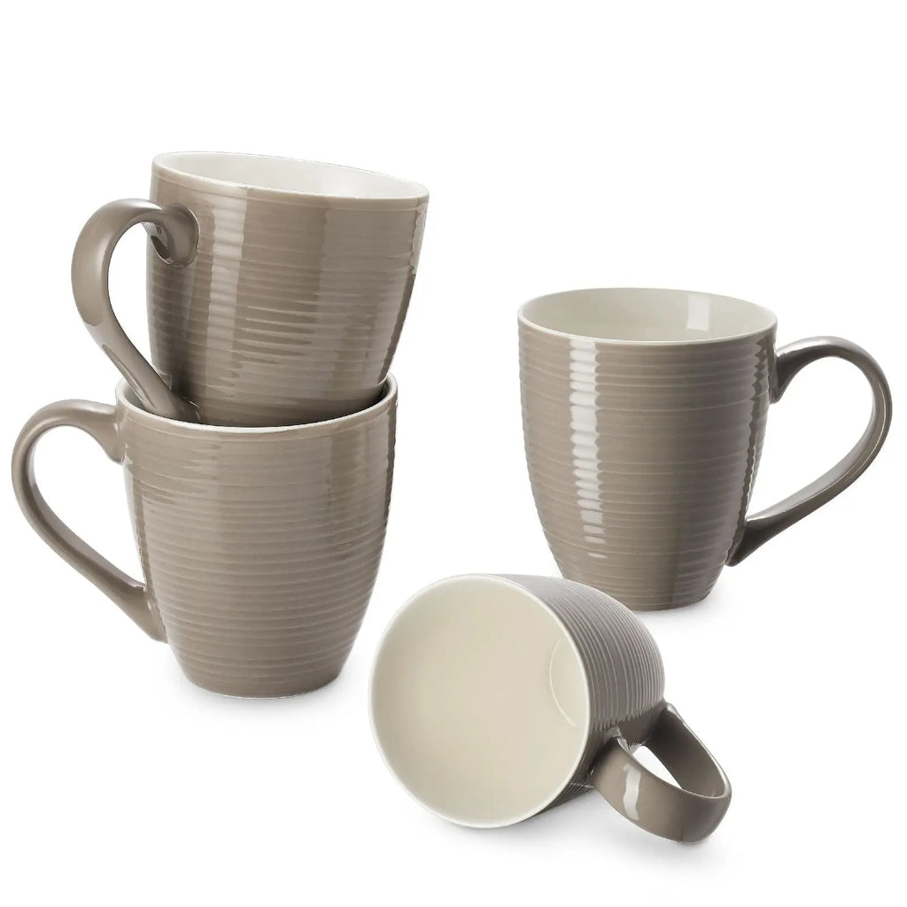  DOWAN Coffee Mugs, Black Coffee Mugs Set of 6, 16 oz