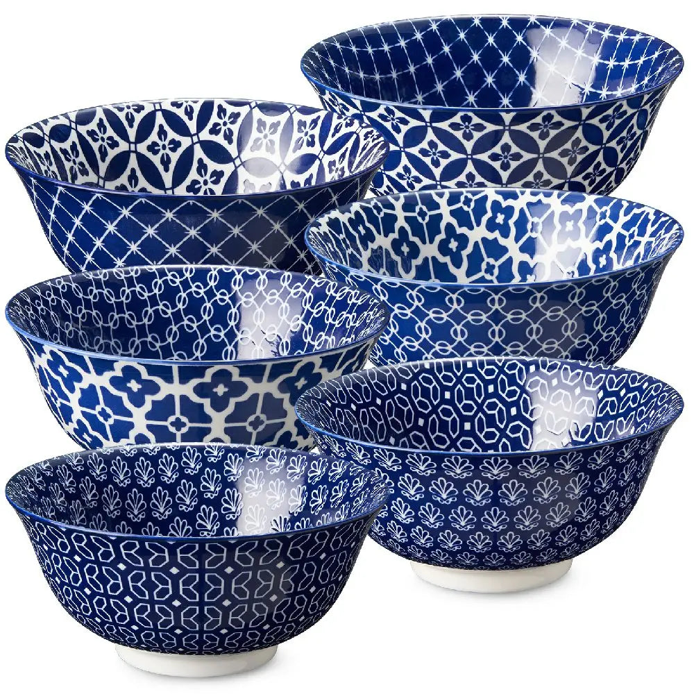 Blue Fusion Cereal Bowls - Set of 6