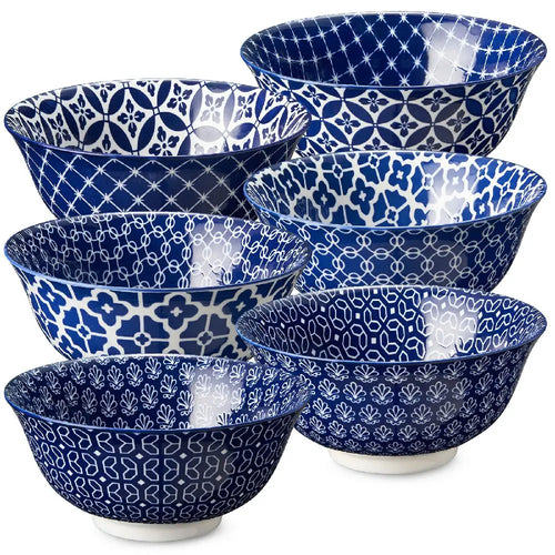 Blue Fusion Cereal Bowls - Set of 6