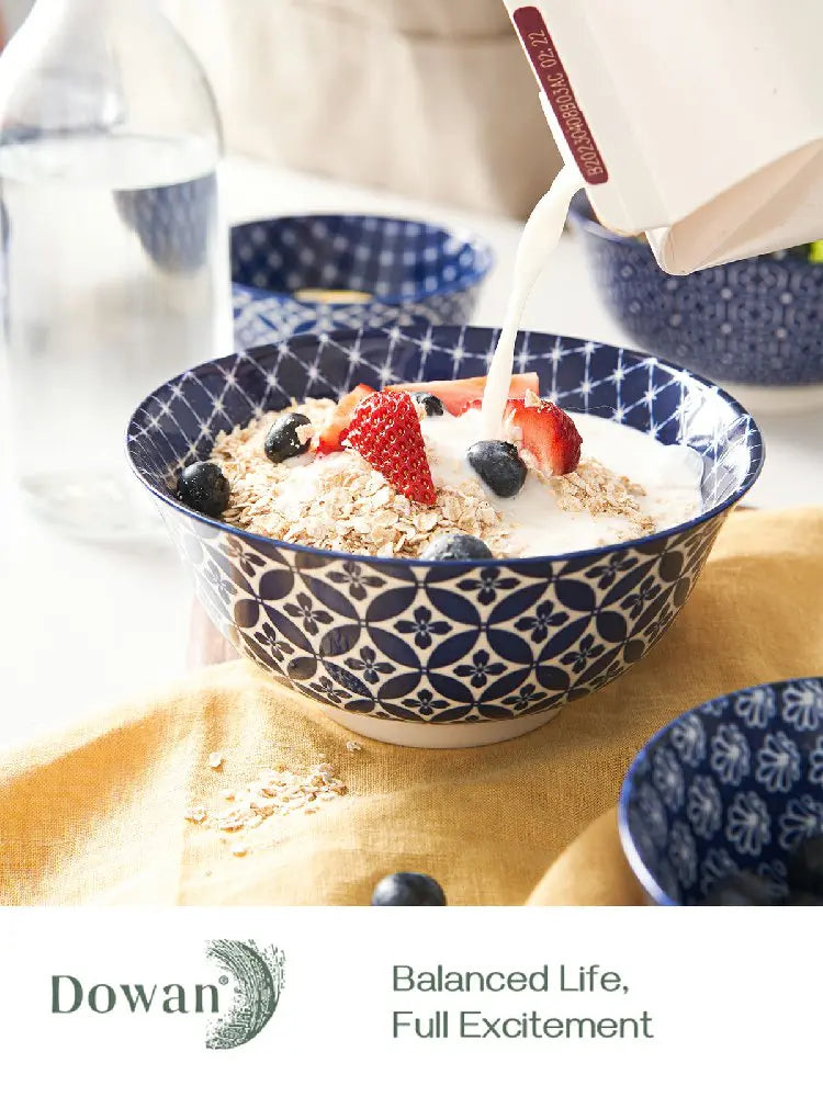 Blue Fusion Cereal Bowls - Set of 6