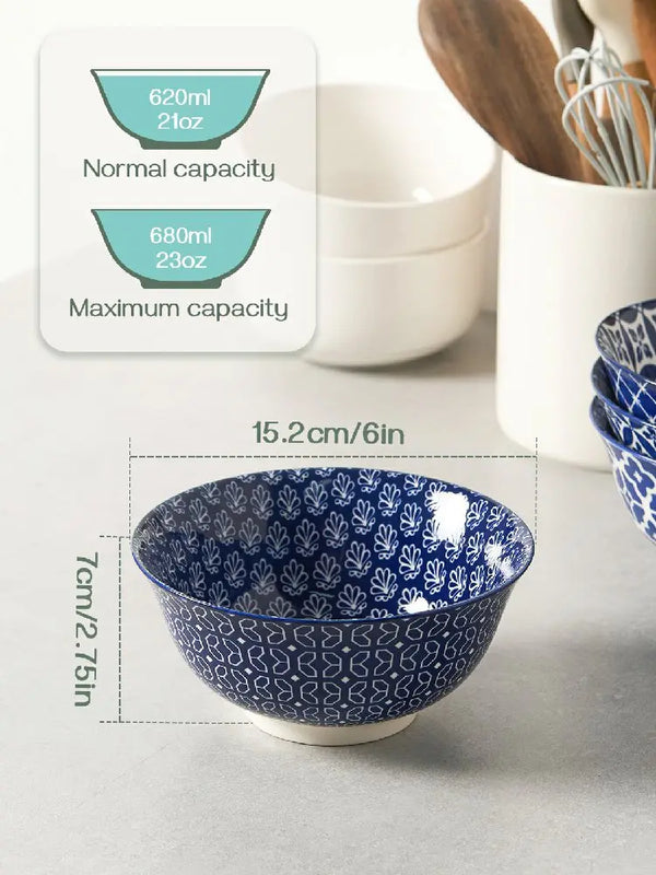 Blue Fusion Cereal Bowls - Set of 6