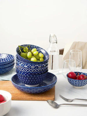Blue Fusion Cereal Bowls - Set of 6