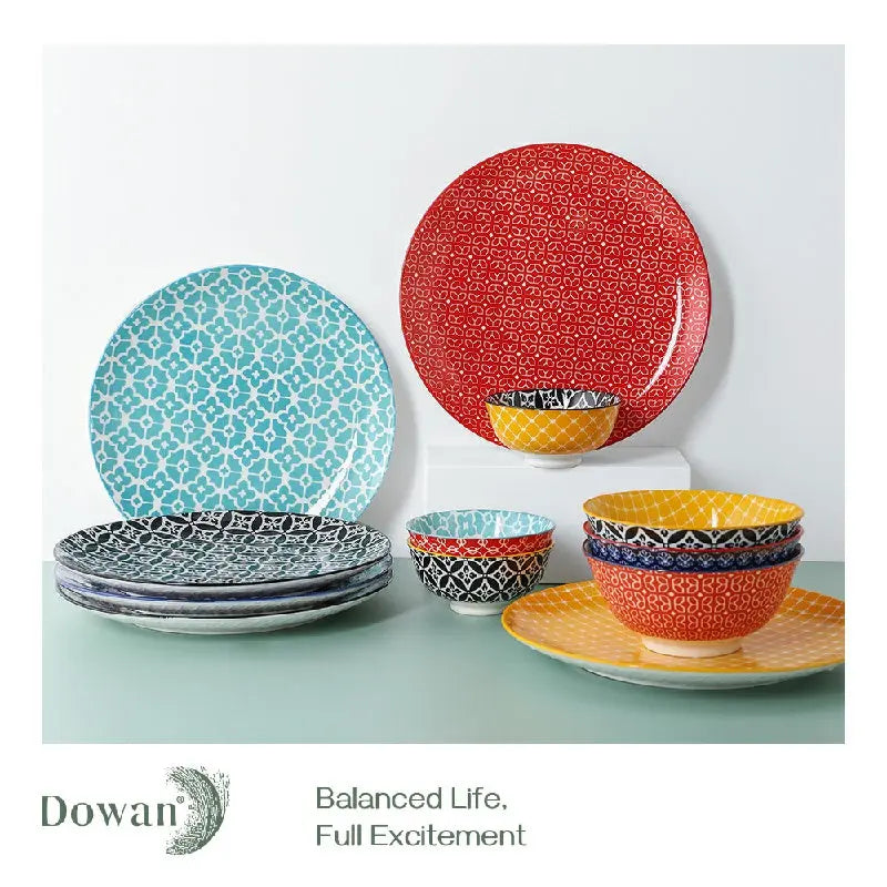 Colorful Dinner Plates - Set of 6