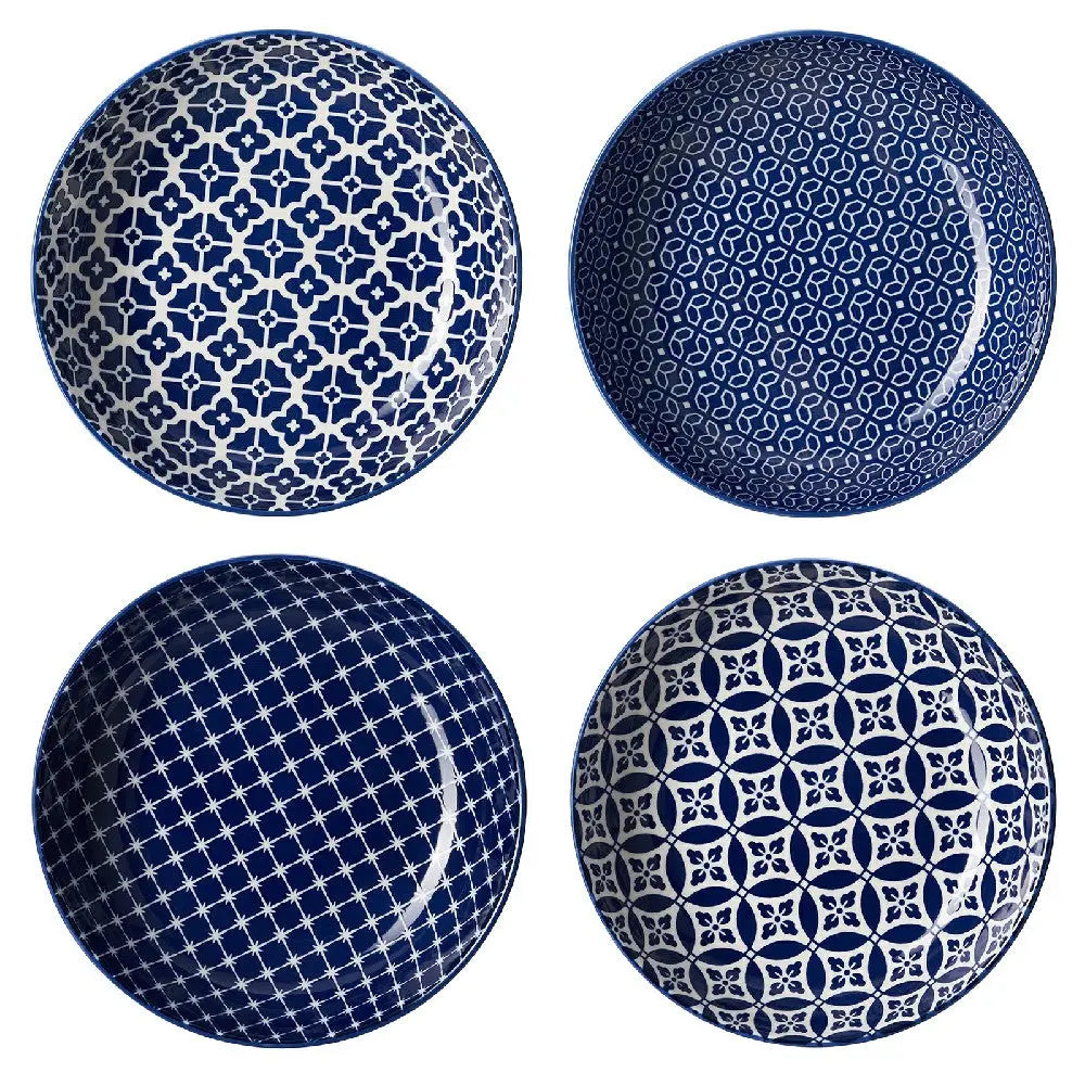 Blue Fusion Salad Plates - Set of 4