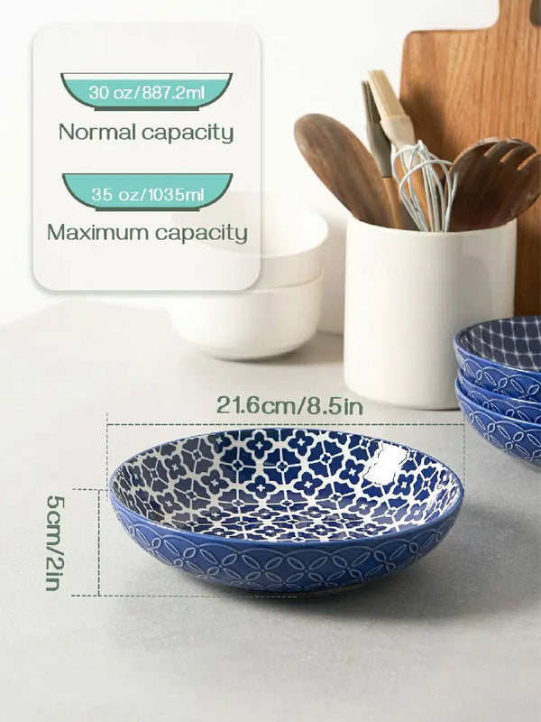 Blue Fusion Salad Plates - Set of 4