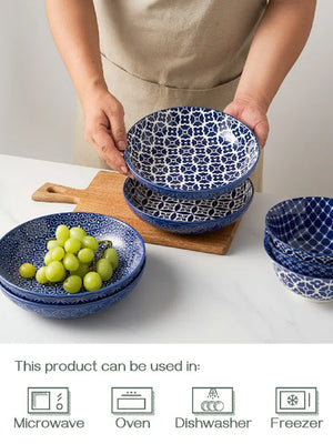 Blue Fusion Salad Plates - Set of 4
