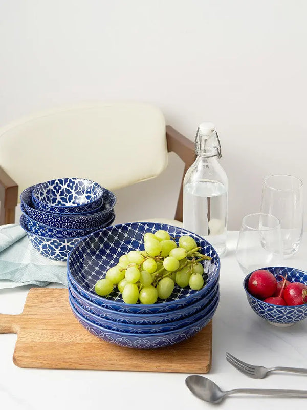 Blue Fusion Salad Plates - Set of 4