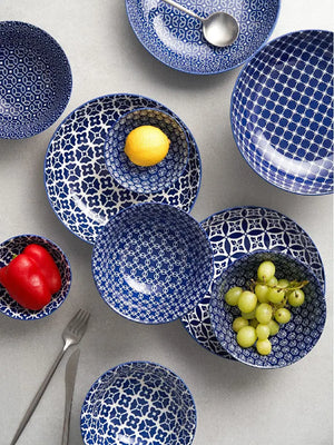 Blue Fusion Salad Plates - Set of 4
