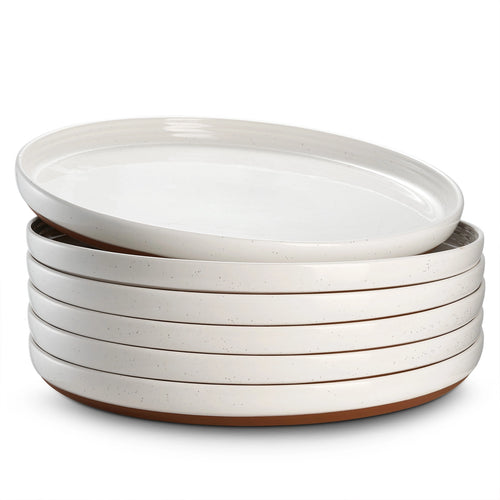 Ensemble de 6 assiettes à dîner blanches de 10,5 po