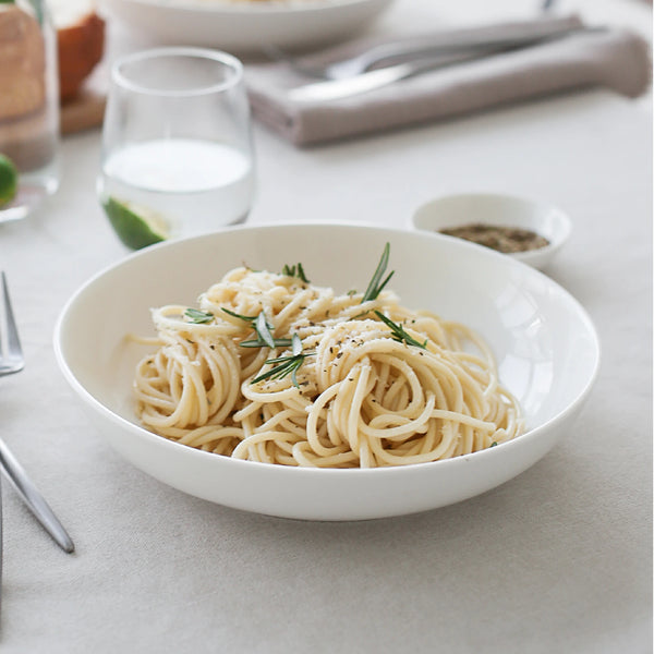 Wedding White Porcelain Large Serving Bowls - Set of 6