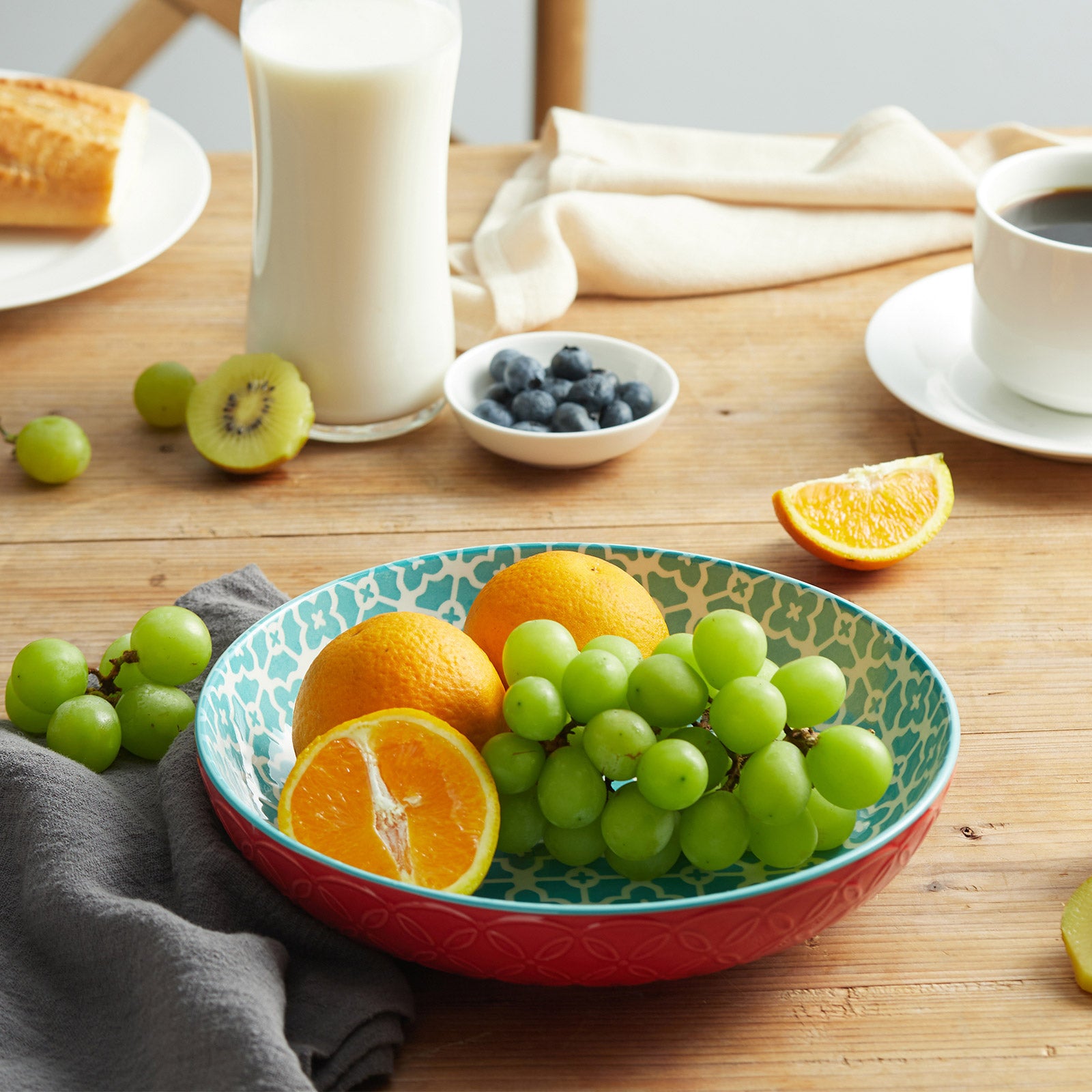 Vibrant Ceramic Pasta Bowls - Set of 4