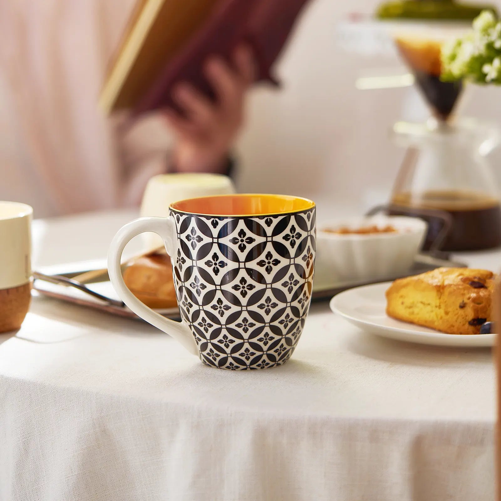 Vibrant Ceramic Coffee Mugs - Set of 6