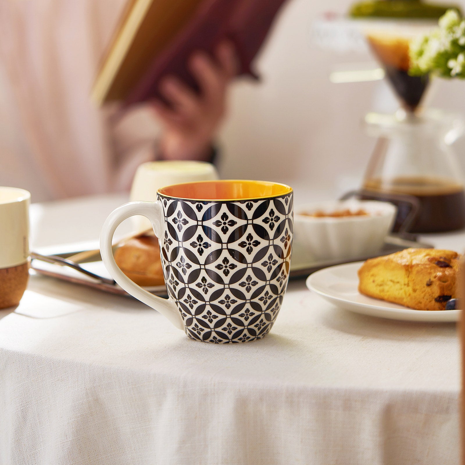 Vibrant Ceramic Coffee Mugs - Set of 6