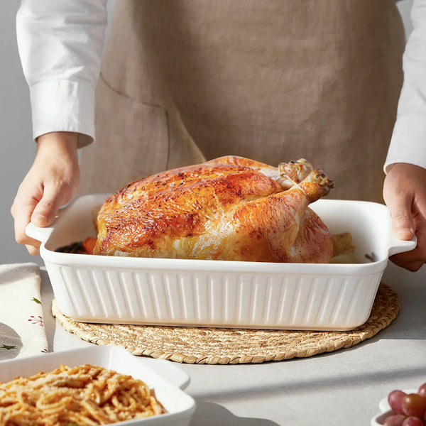 Wedding White Porcelain Baking Dishes - Set of 3