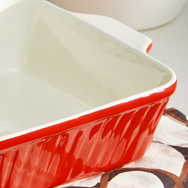 Wedding White Porcelain Baking Dish - Set of 1