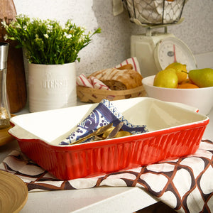 Wedding White Porcelain Baking Dish - Set of 1