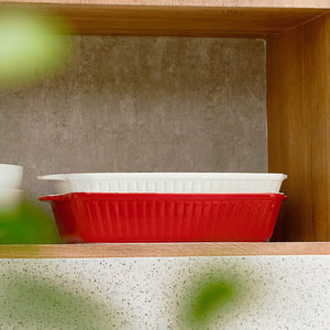 Wedding White Porcelain Baking Dish - Set of 1
