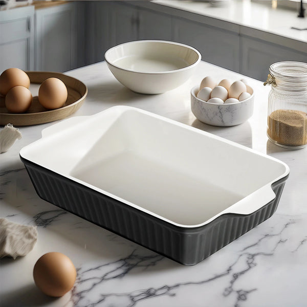 Wedding White Porcelain Baking Dish - Set of 1