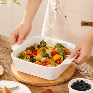 Wedding White Square Baking Dish - Set of 1