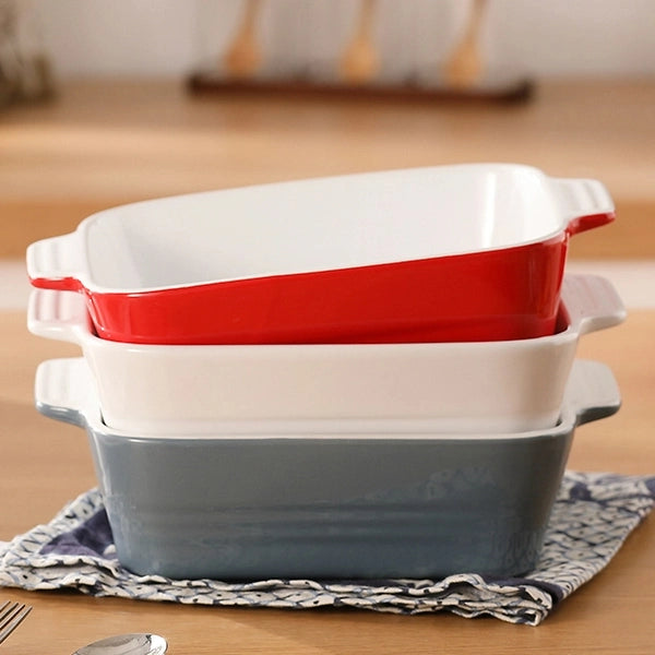 Wedding White Square Baking Dish - Set of 1