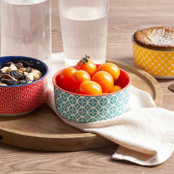 Vibrant Ceramic Ramekins with Lids - Set of 6