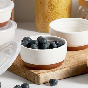 Pebblone Ramekins with Lids, Multi-Size - Set of 6