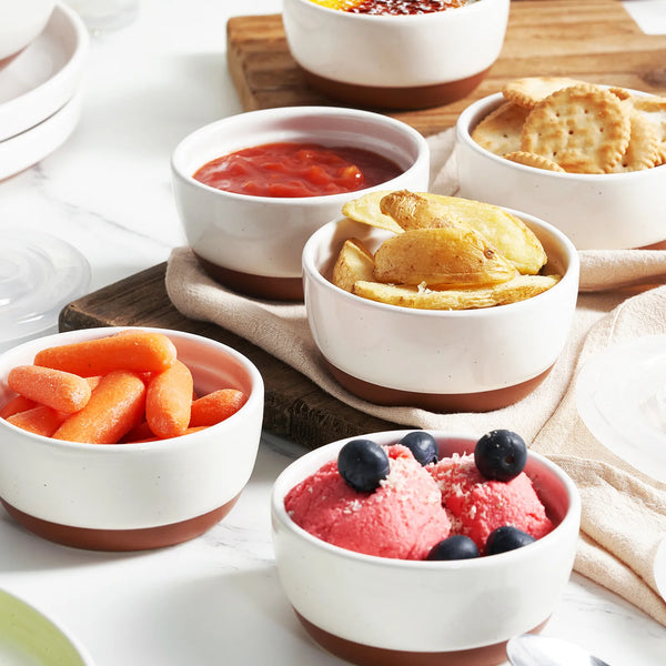 Pebblone Ramekins with Lids, Multi-Size - Set of 6