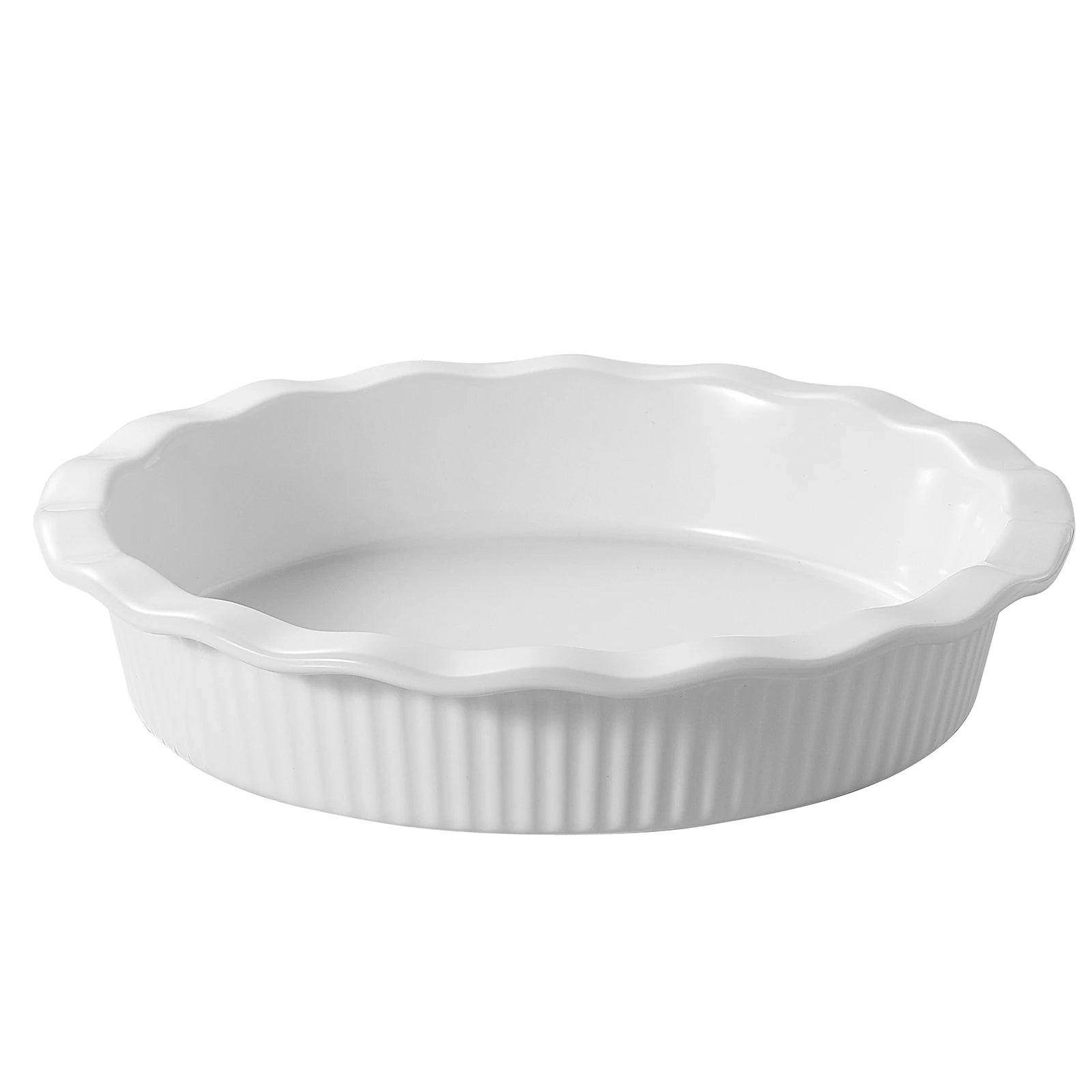 Wedding White Porcelain Pie Dish - Set of 1