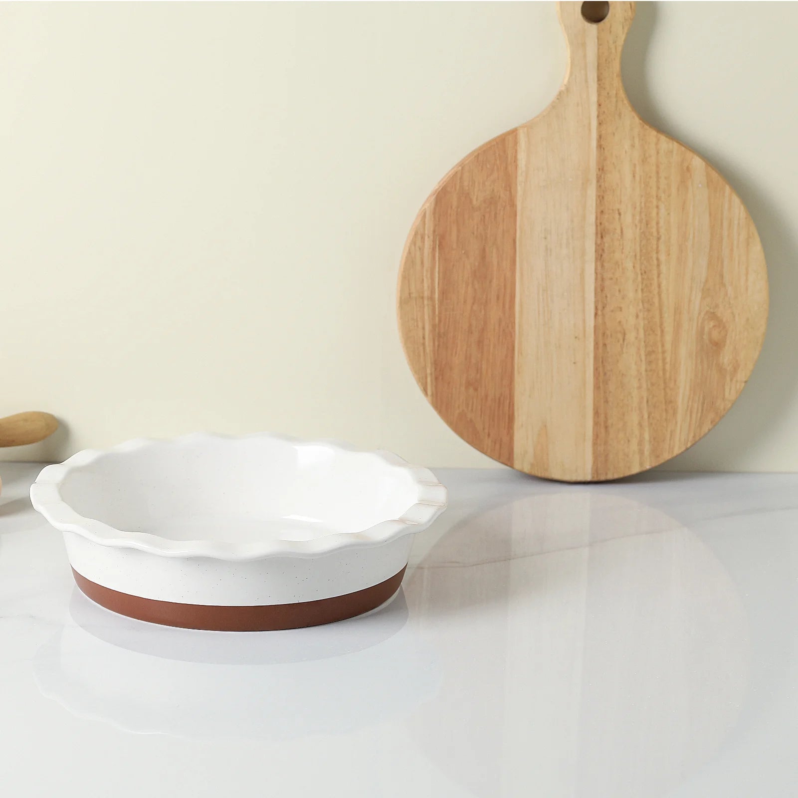 Pebblone Round Ceramic Baking Dish - Set of 1 - Thumbnail 4