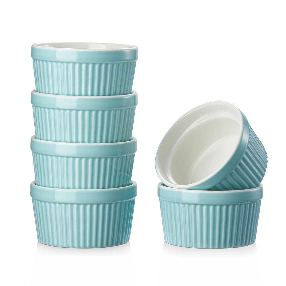Wedding White Porcelain Ramekins, Multi-Size - Set of 6