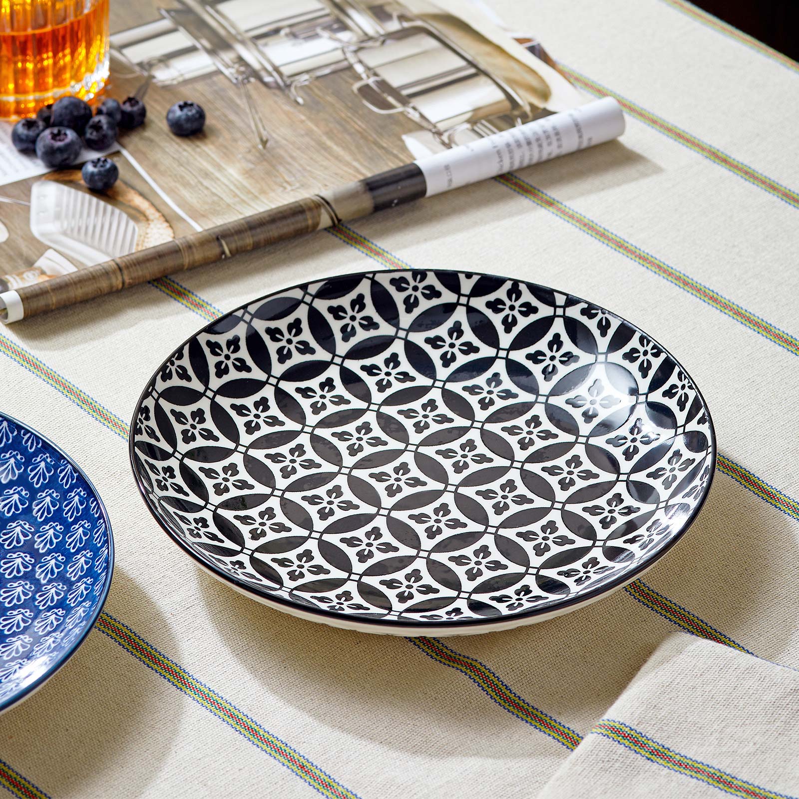 Vibrant Ceramic Salad Plates - Set of 6