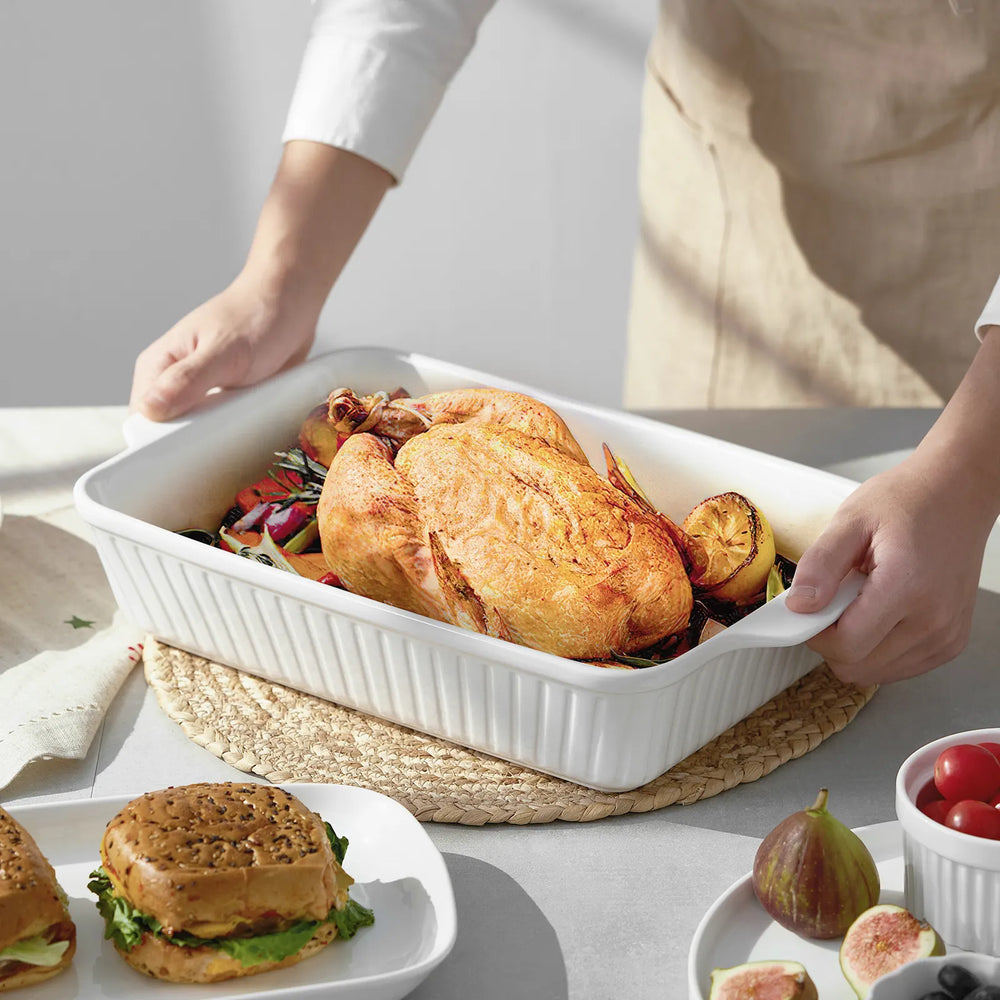 Wedding White Porcelain Baking Dish - Set of 1