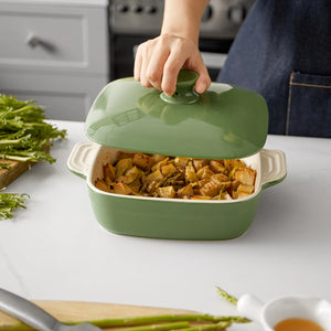 Green Baking Dish with Lid - Set of 1