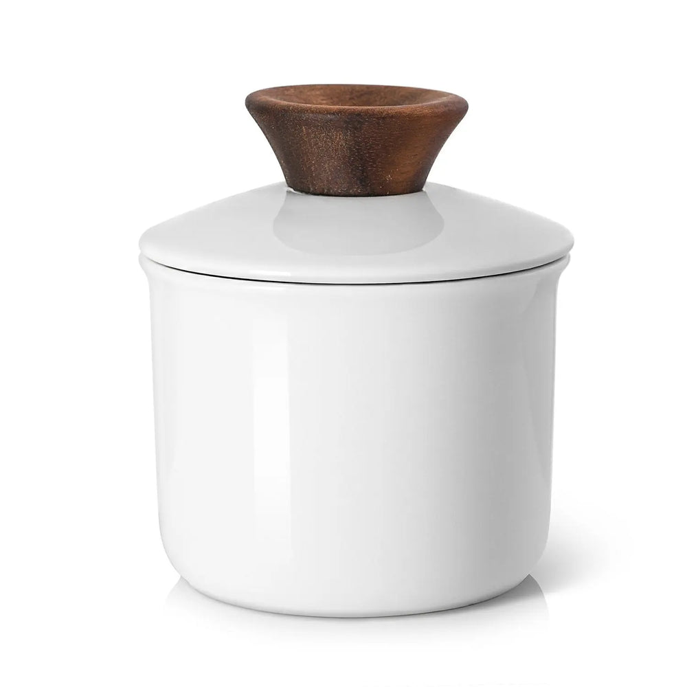 French Butter Crock with Wood