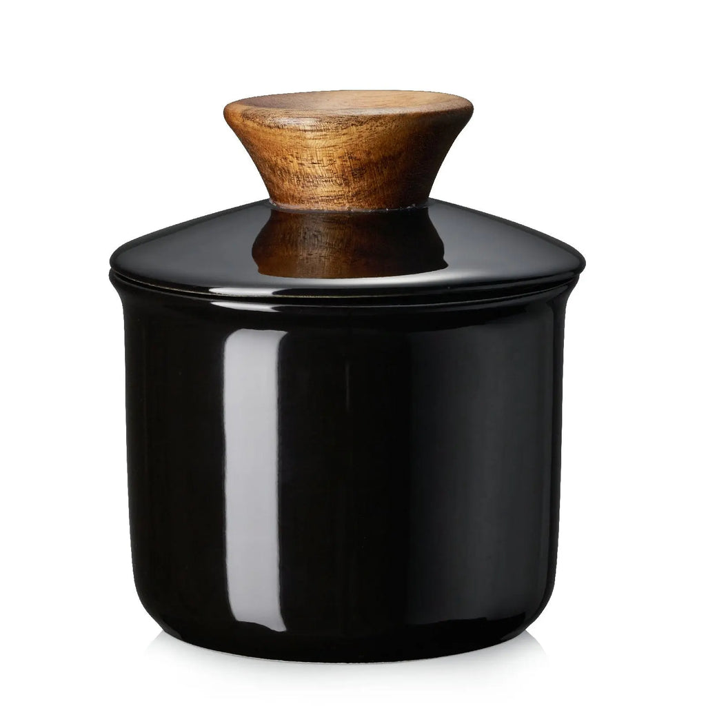 French Butter Crock with Wood