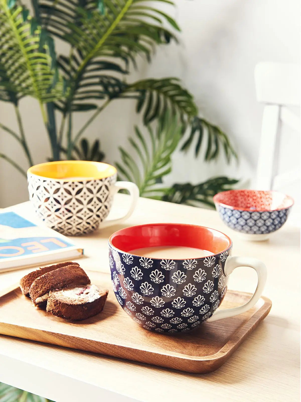 Large Colorful Coffee Mugs - Set of 4 - Dowan – Dowan®