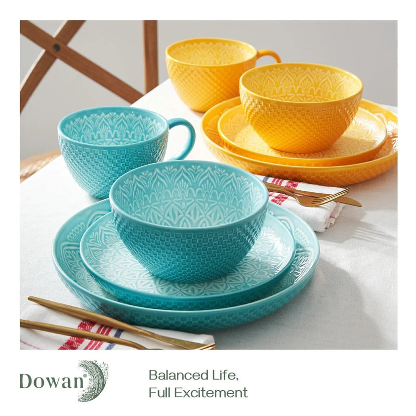 Dowan Orient Mosaic Ceramic Soup Bowls Set of 4 Dowan®