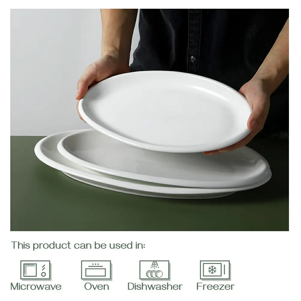 Dowan Rectangular Platters with Food