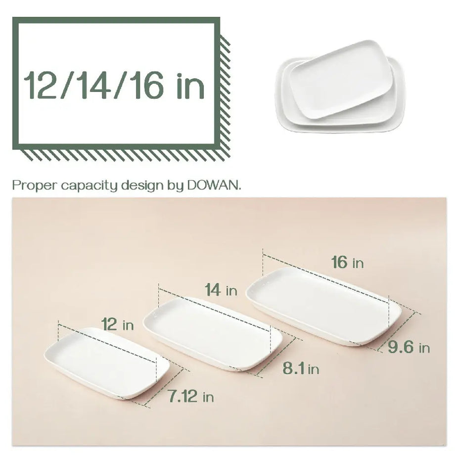 Three Compartment Plates - Set of 12