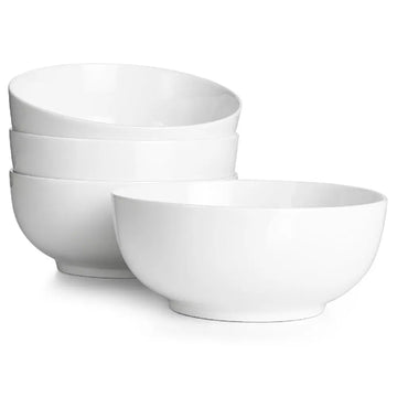 Red Ceramic Pasta Bowls Set, 32 Ounce Soup Bowls, Set of 6, Large