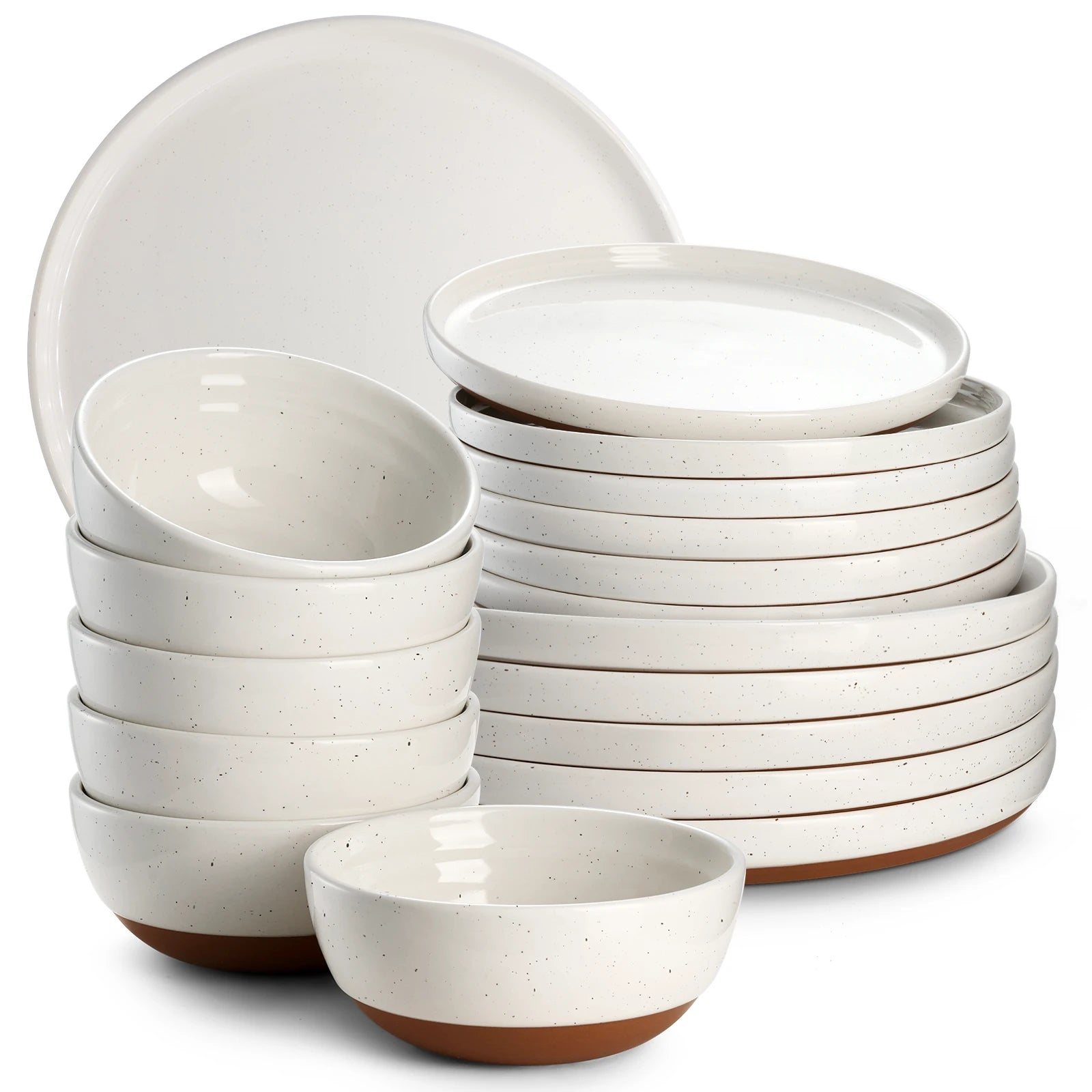 Pebblone Stoneware 18-Piece Dinnerware Set