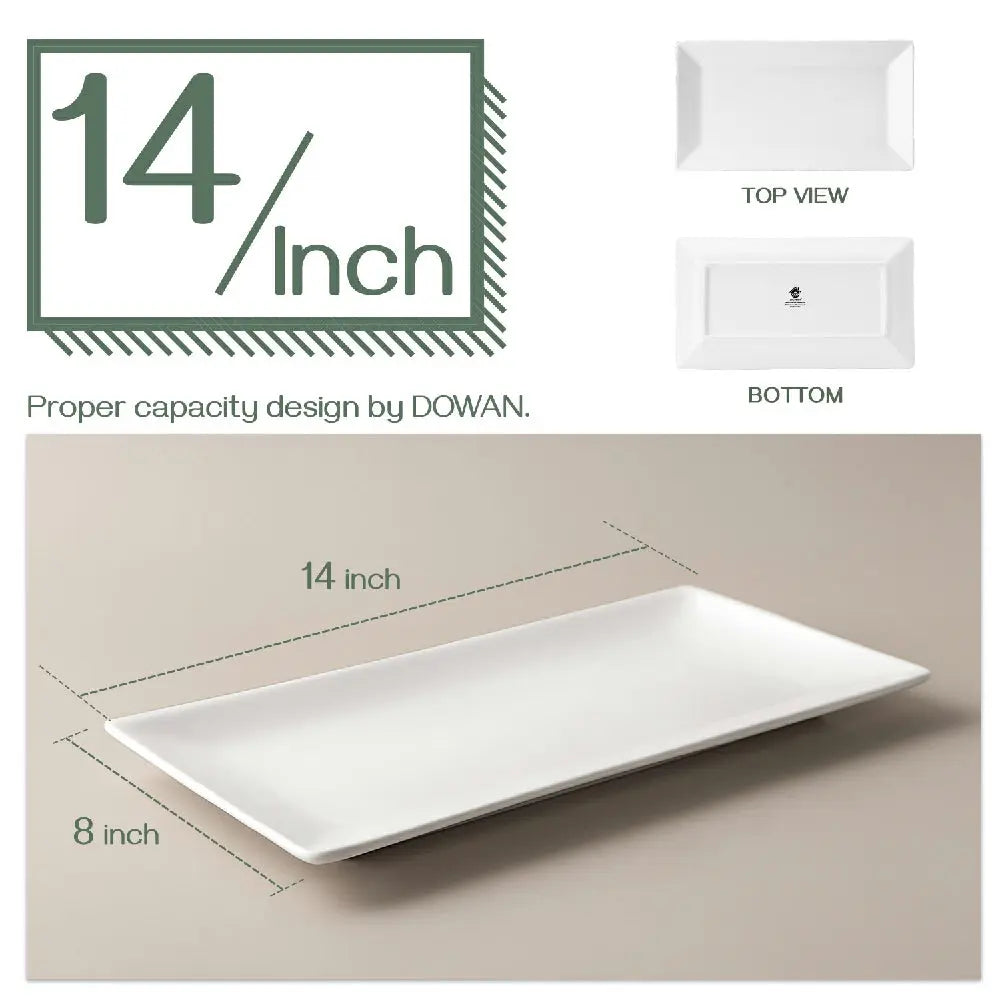 Rectangular Dinner Plates - Set of 3