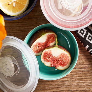 Vibrant Ceramic Ramekins with Lids - Set of 6