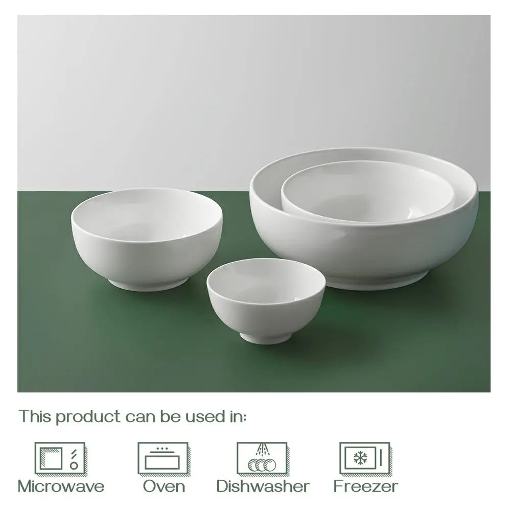 White Ceramic Mixing Bowls