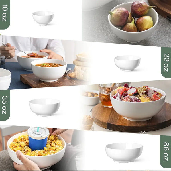 White Ceramic Mixing Bowls