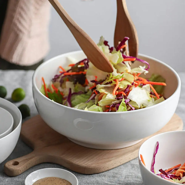 White Ceramic Mixing Bowls