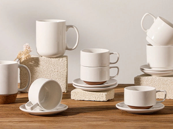 Pebblone Coffee Cups and Saucers - Set of 4