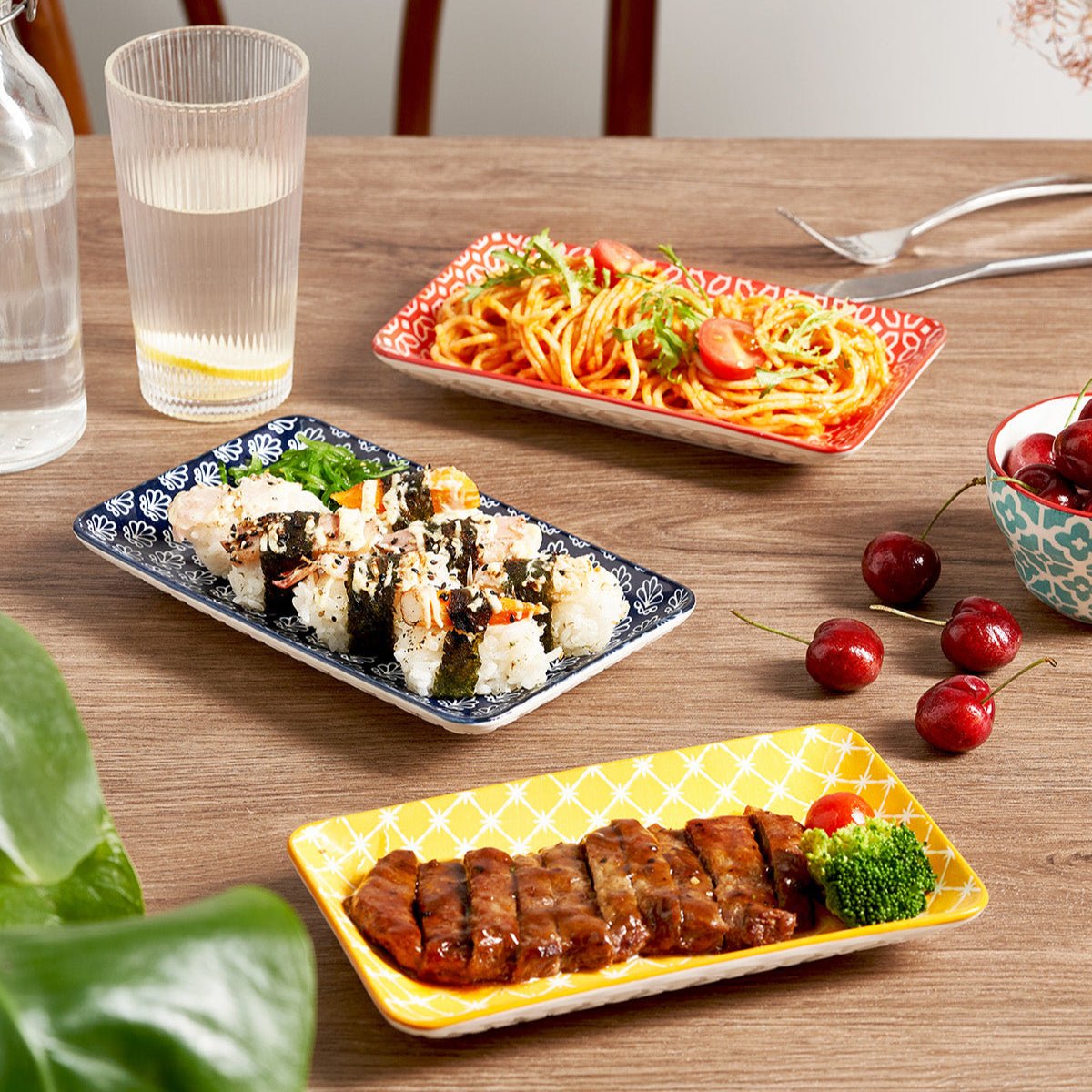 Mosaian Rectangular Serving Platters - Set of 6 - Thumbnail 2